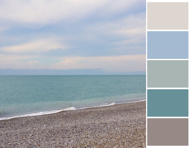 Pastel color palette.