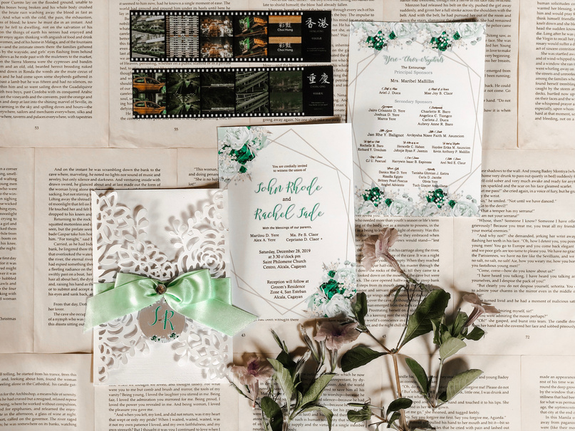 Wedding Invitation Flatlay